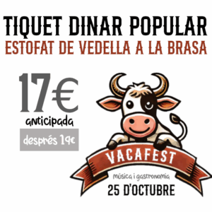 Menú "estofat de vedella a la brasa"